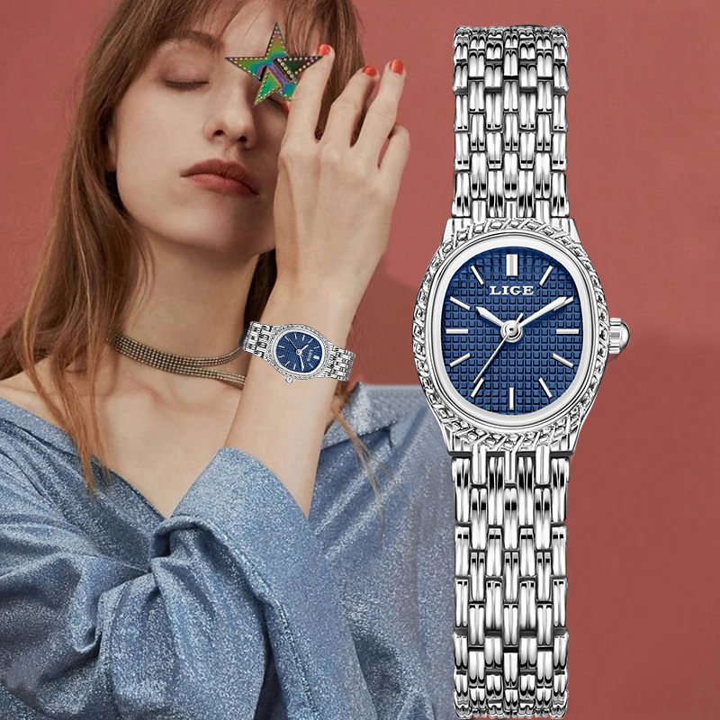 Fashion Women Watches - LIGE Moda Lüks Kuvars Kadın Izle