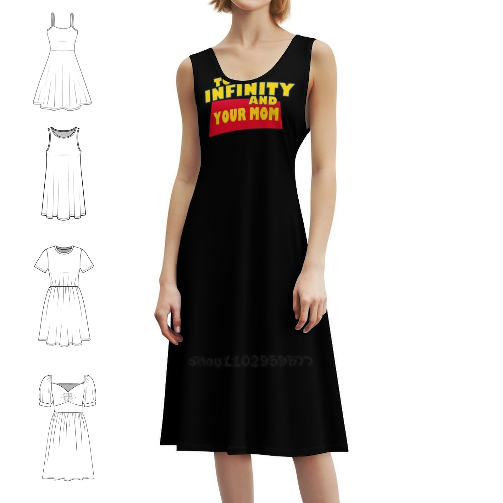 Smocked Dress Women - Sonsuzluk ve Annen İçin Çiçek Desenli
