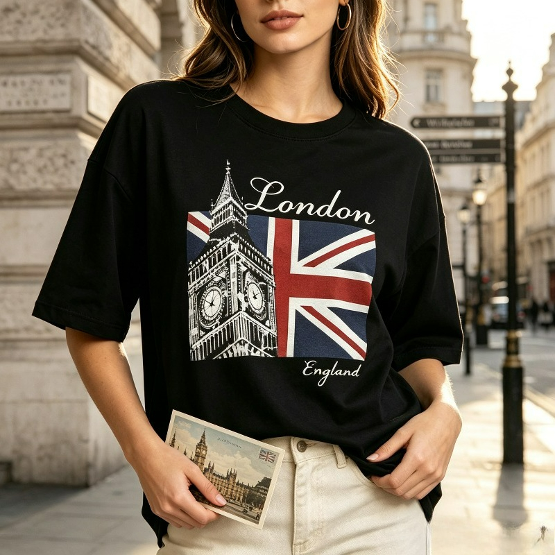Women'S Fashion London - Londra İngiltere Big Ben Ön Baskılı