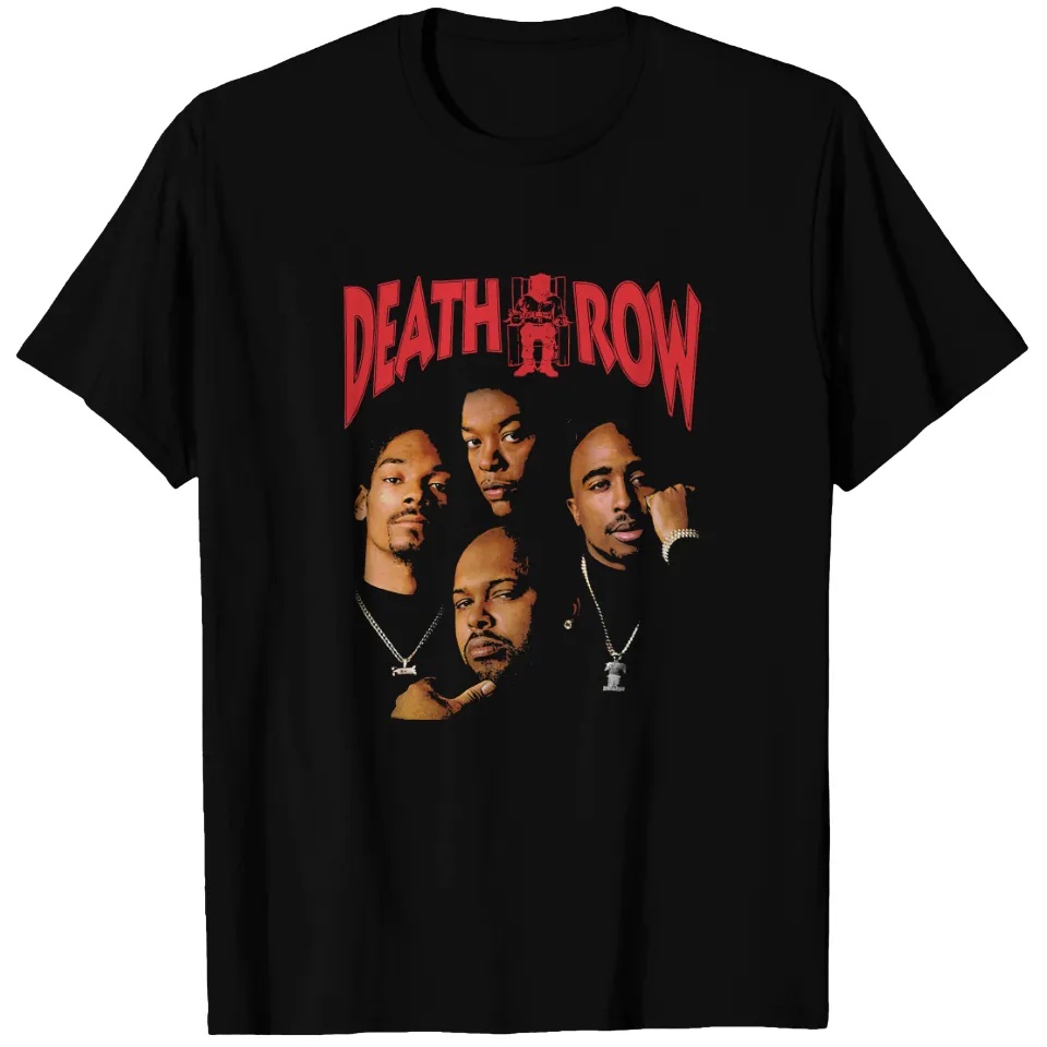 Women'S Fashion Magazine - Siyah Baskılı Tişört Death Row Records