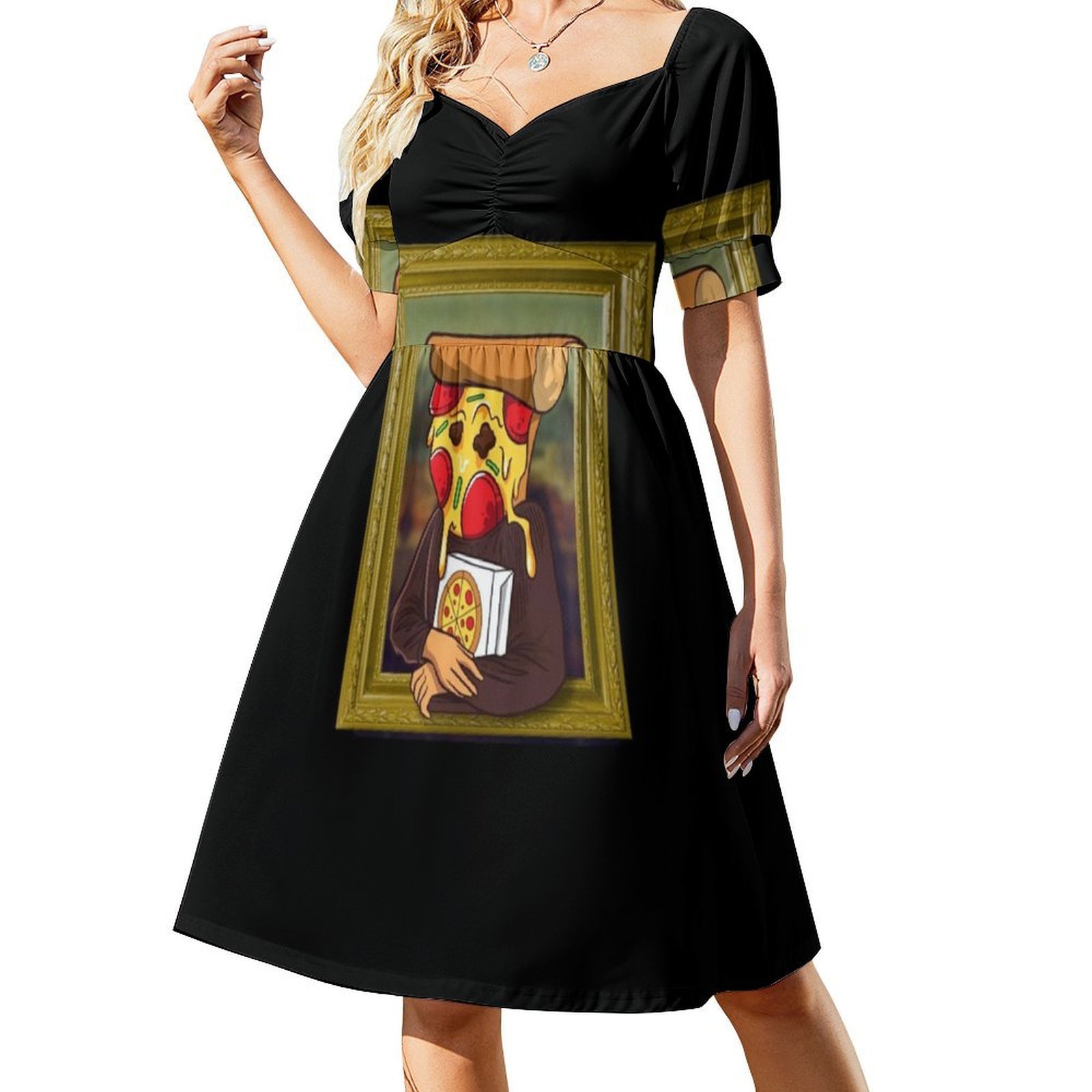 Pizza Mona Lisa Komik Sanatçı  - Smocked Dress Women incelemesi ve fiyatı