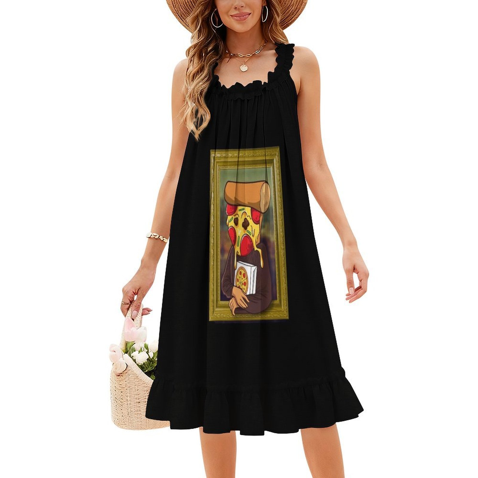 Pizza Mona Lisa Komik Sanatçı  - Smocked Dress Women incelemesi ve fiyatı