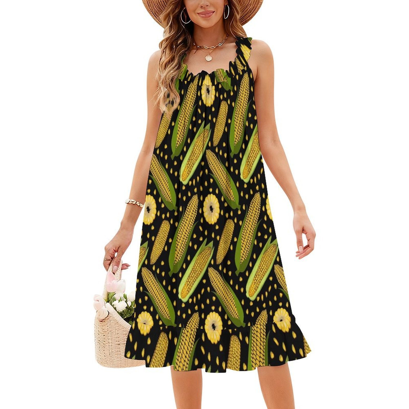 Mısır Desenli Çiçekli Elbise K - Smocked Dress Women incelemesi ve fiyatı