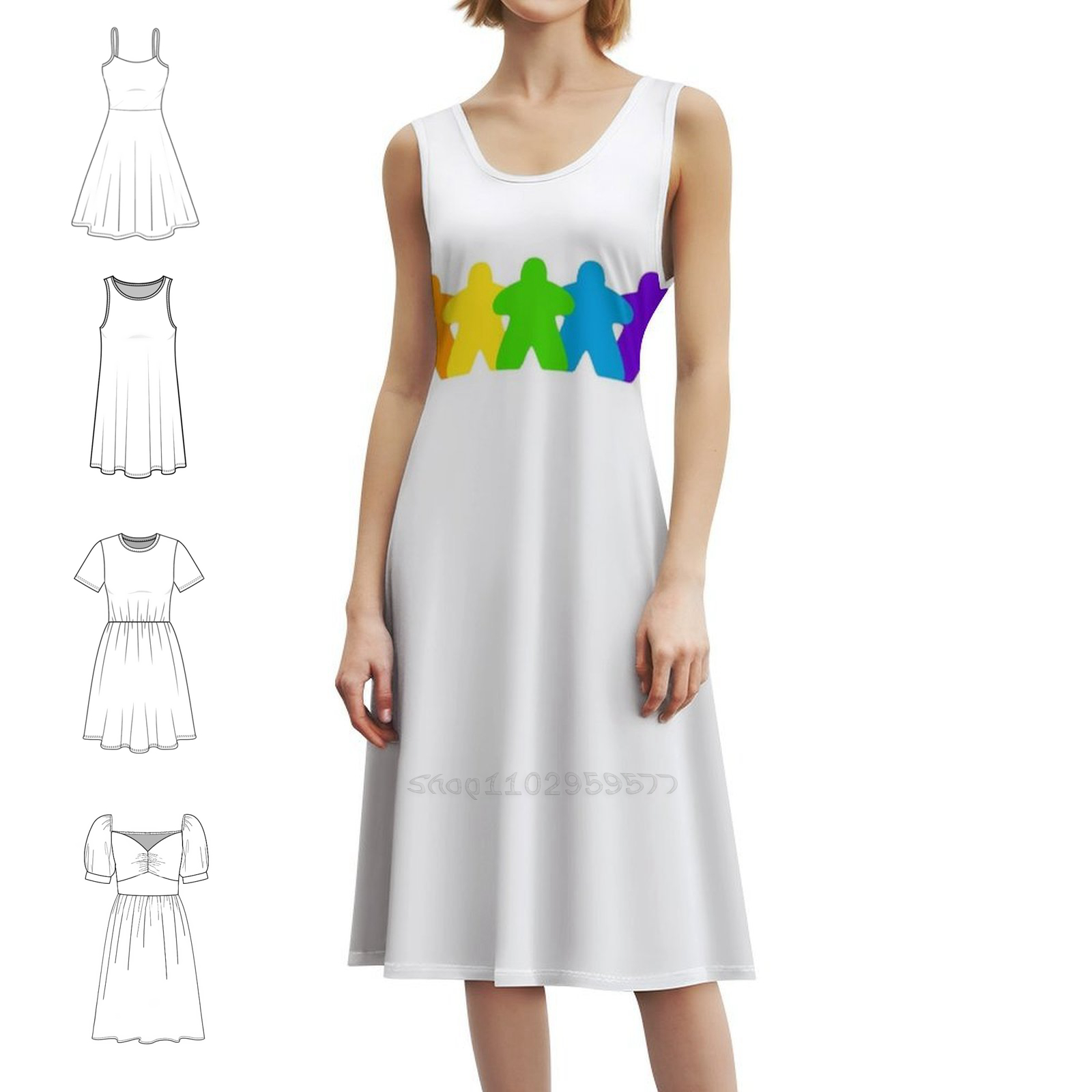 Meeples-Gaymer Pride'nin Tüm R - Smocked Dress Women incelemesi ve fiyatı