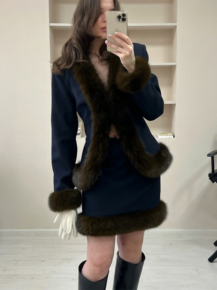 Kadın Kürk Patchwork Etek Takı - Women'S Fashion Long Coat incelemesi ve fiyatı